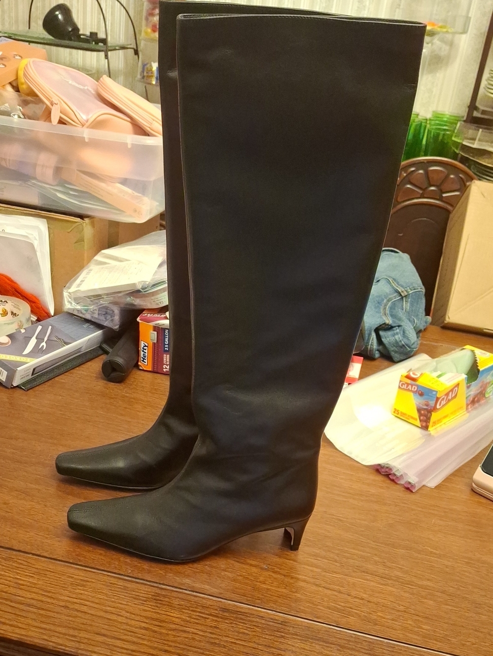 STAUD Wally Boot slender square toe pull-on NEW